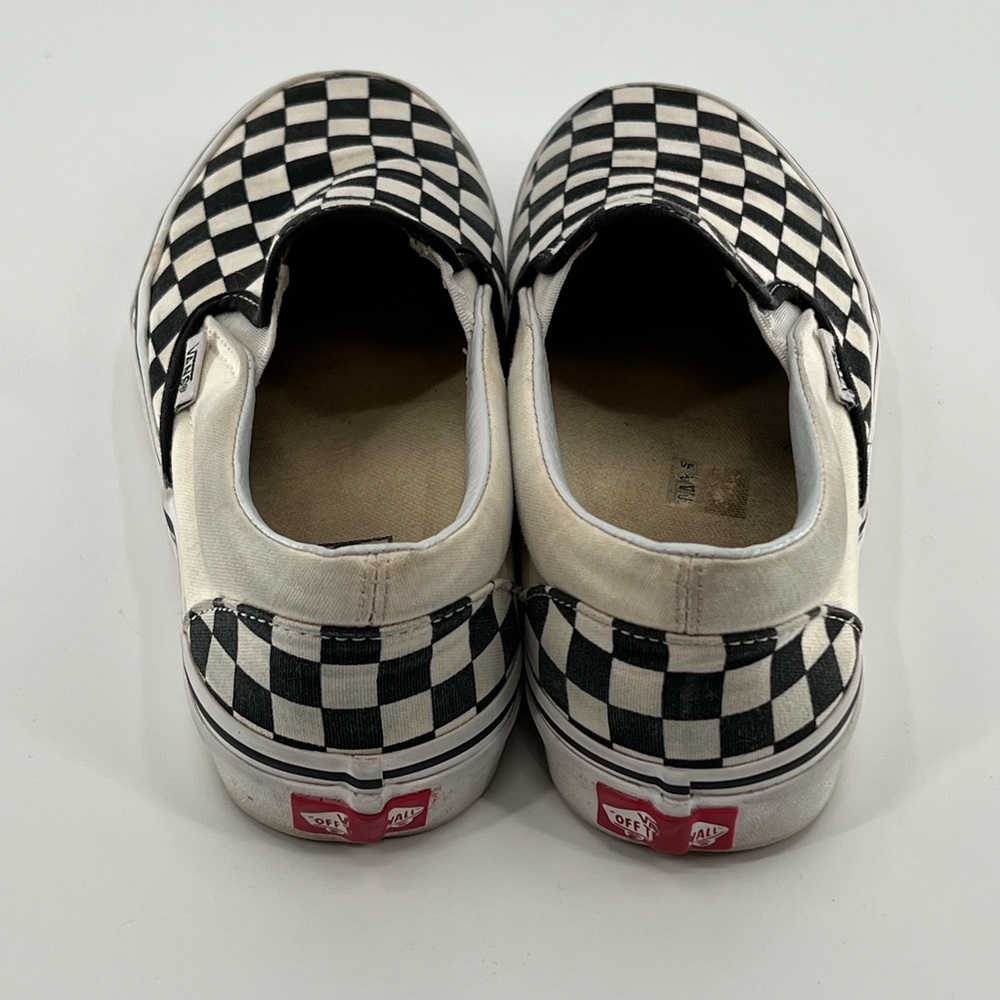 Vans Slip-On Checkerboard Black and White Sneakers - Picture 5 of 7